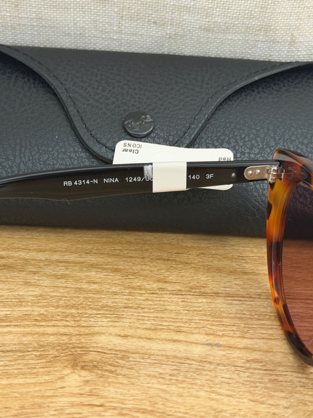 Ray-Ban Cat Sunglasses Nina ORB4314N 54/18  Tortoise Front with Temples - Picture 8 of 8